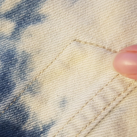 Barney Cools Men's Bleached B Rigid Blue White Jean Jacket Size M - Picture 12 of 16